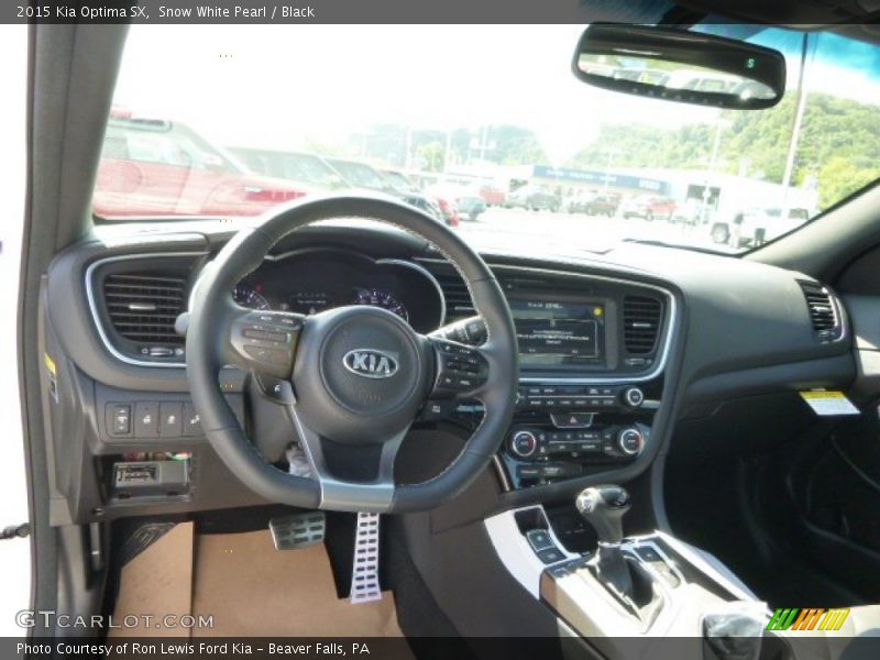 Snow White Pearl / Black 2015 Kia Optima SX
