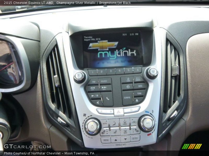 Champagne Silver Metallic / Brownstone/Jet Black 2015 Chevrolet Equinox LT AWD