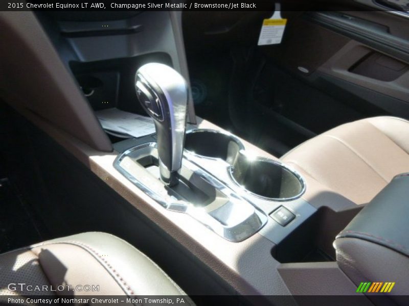 Champagne Silver Metallic / Brownstone/Jet Black 2015 Chevrolet Equinox LT AWD