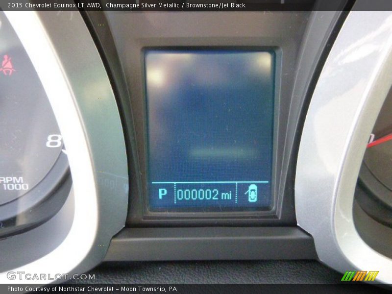 Champagne Silver Metallic / Brownstone/Jet Black 2015 Chevrolet Equinox LT AWD