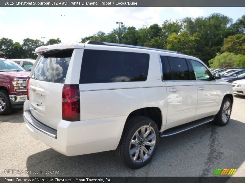 White Diamond Tricoat / Cocoa/Dune 2015 Chevrolet Suburban LTZ 4WD