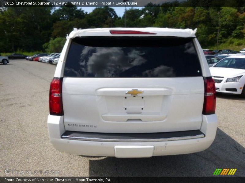 White Diamond Tricoat / Cocoa/Dune 2015 Chevrolet Suburban LTZ 4WD