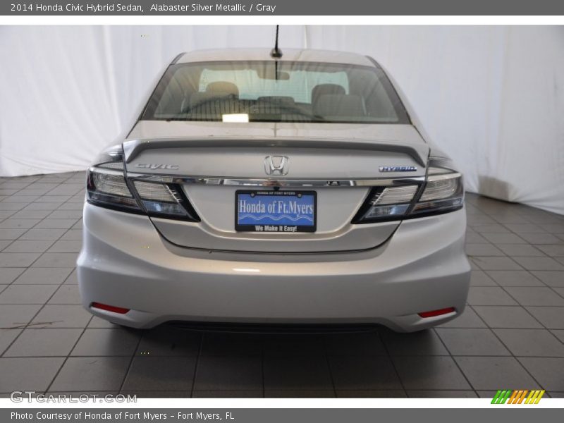 Alabaster Silver Metallic / Gray 2014 Honda Civic Hybrid Sedan