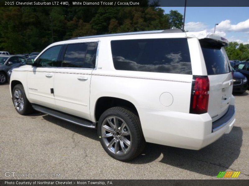White Diamond Tricoat / Cocoa/Dune 2015 Chevrolet Suburban LTZ 4WD