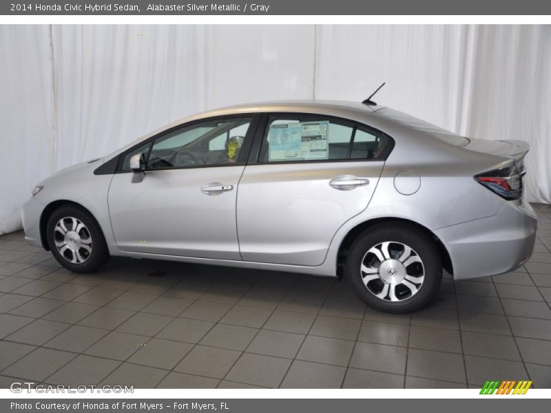 Alabaster Silver Metallic / Gray 2014 Honda Civic Hybrid Sedan