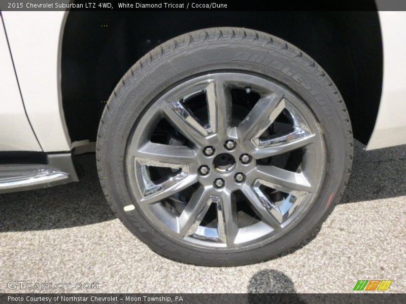 White Diamond Tricoat / Cocoa/Dune 2015 Chevrolet Suburban LTZ 4WD