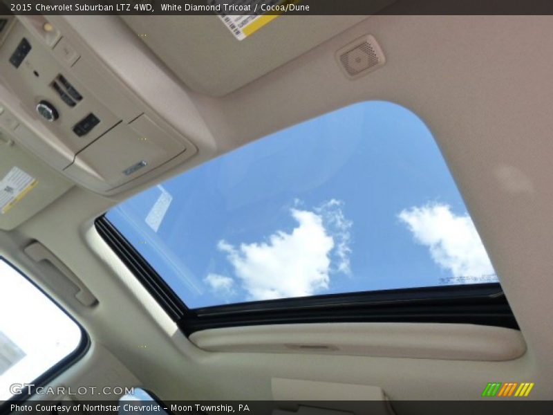 White Diamond Tricoat / Cocoa/Dune 2015 Chevrolet Suburban LTZ 4WD