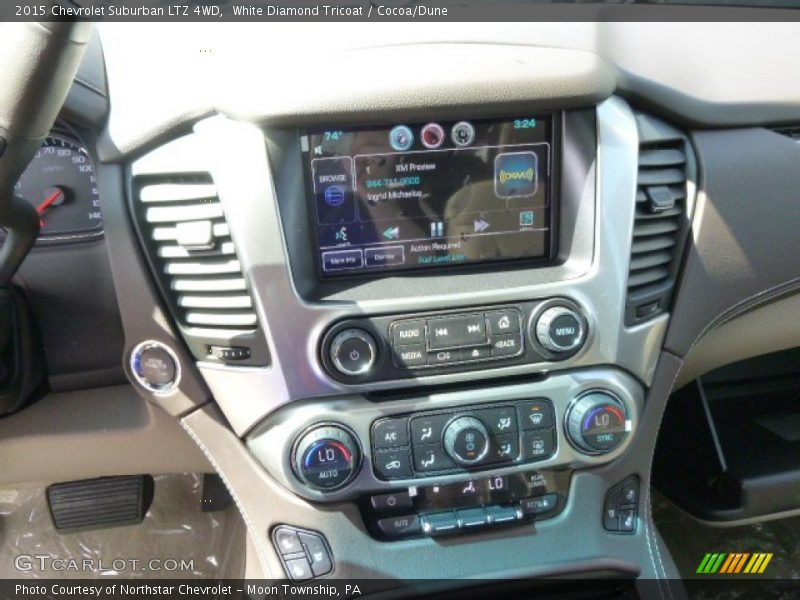 White Diamond Tricoat / Cocoa/Dune 2015 Chevrolet Suburban LTZ 4WD