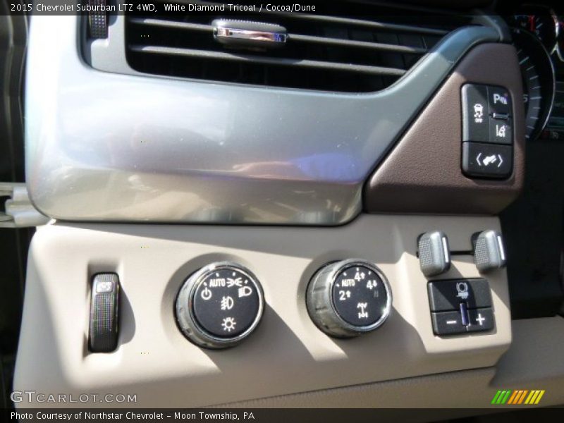 White Diamond Tricoat / Cocoa/Dune 2015 Chevrolet Suburban LTZ 4WD