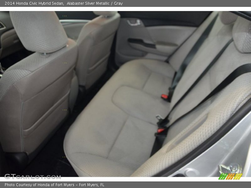 Alabaster Silver Metallic / Gray 2014 Honda Civic Hybrid Sedan
