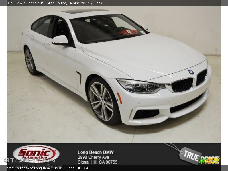 Alpine White / Black 2015 BMW 4 Series 435i Gran Coupe