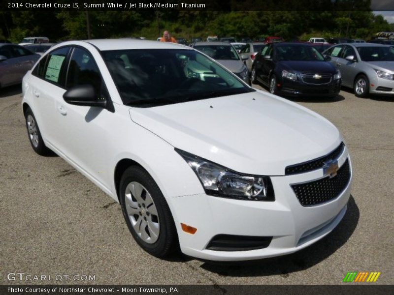Summit White / Jet Black/Medium Titanium 2014 Chevrolet Cruze LS