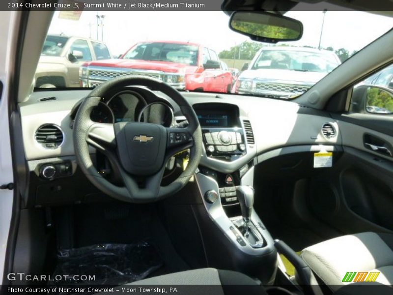 Summit White / Jet Black/Medium Titanium 2014 Chevrolet Cruze LS