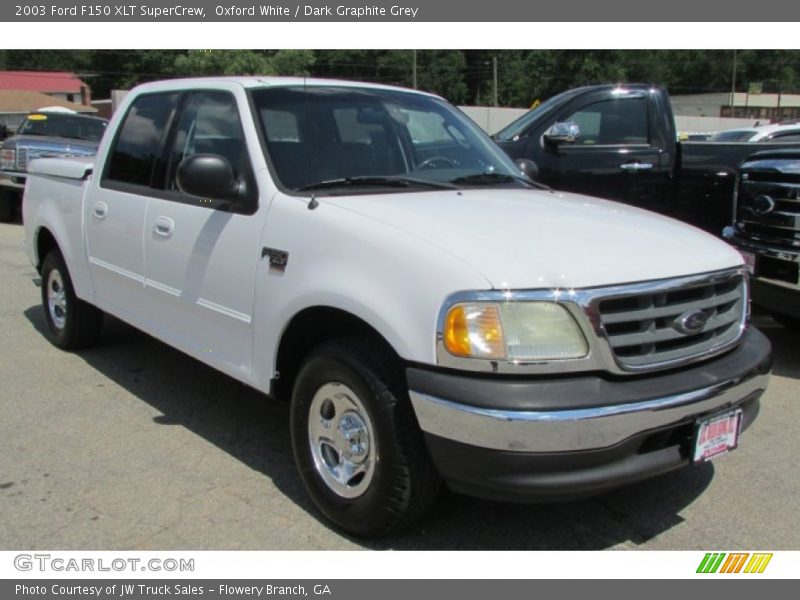 Oxford White / Dark Graphite Grey 2003 Ford F150 XLT SuperCrew