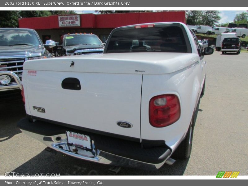 Oxford White / Dark Graphite Grey 2003 Ford F150 XLT SuperCrew