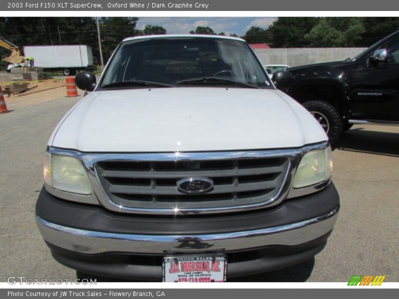 Oxford White / Dark Graphite Grey 2003 Ford F150 XLT SuperCrew