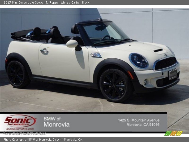 Pepper White / Carbon Black 2015 Mini Convertible Cooper S