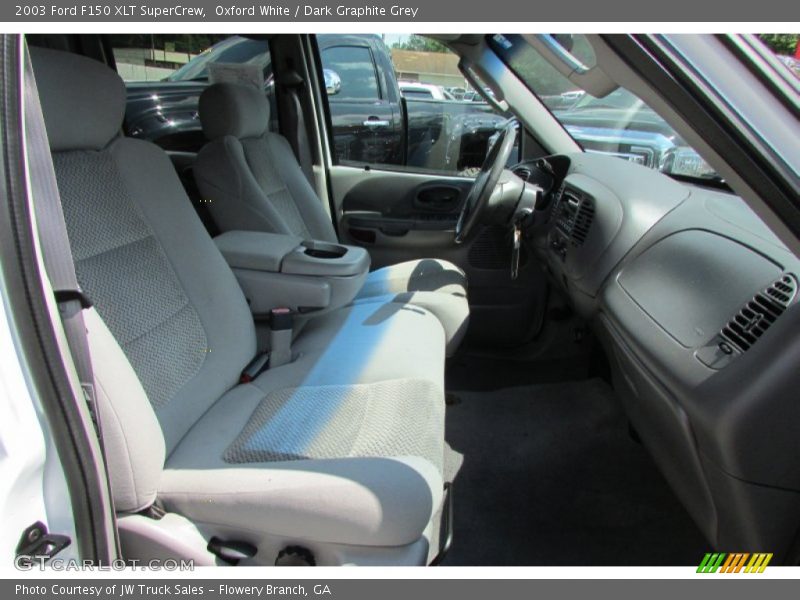 Oxford White / Dark Graphite Grey 2003 Ford F150 XLT SuperCrew