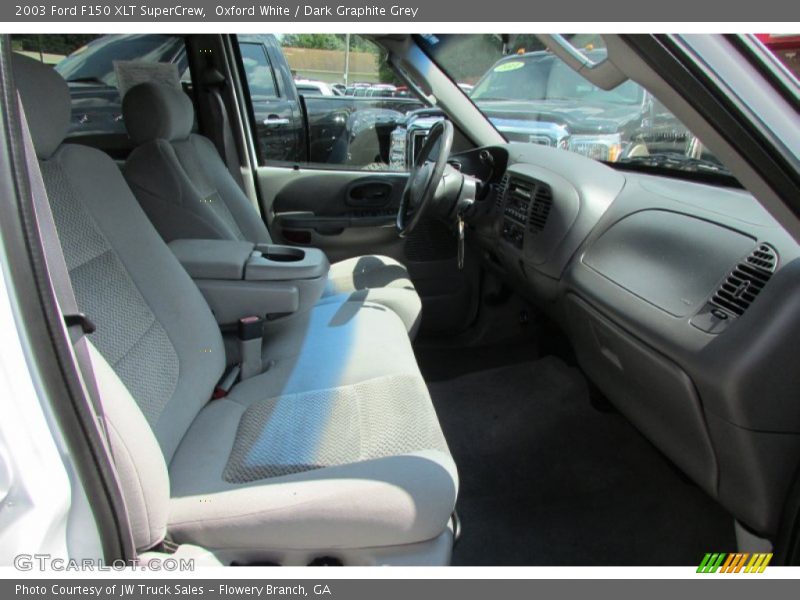 Oxford White / Dark Graphite Grey 2003 Ford F150 XLT SuperCrew