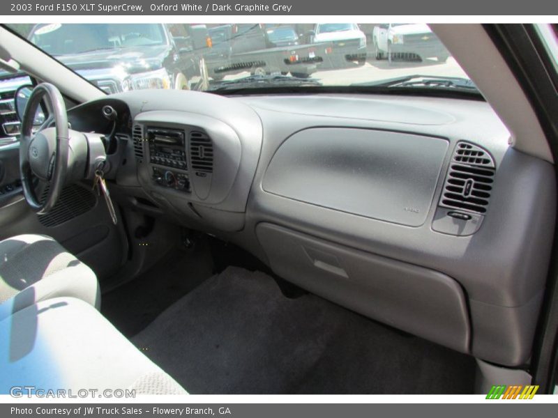Oxford White / Dark Graphite Grey 2003 Ford F150 XLT SuperCrew