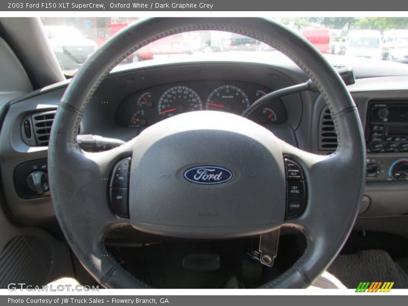 Oxford White / Dark Graphite Grey 2003 Ford F150 XLT SuperCrew