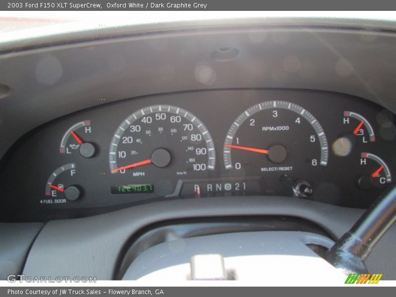 Oxford White / Dark Graphite Grey 2003 Ford F150 XLT SuperCrew
