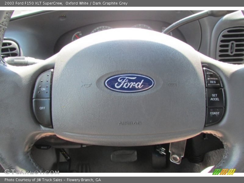 Oxford White / Dark Graphite Grey 2003 Ford F150 XLT SuperCrew