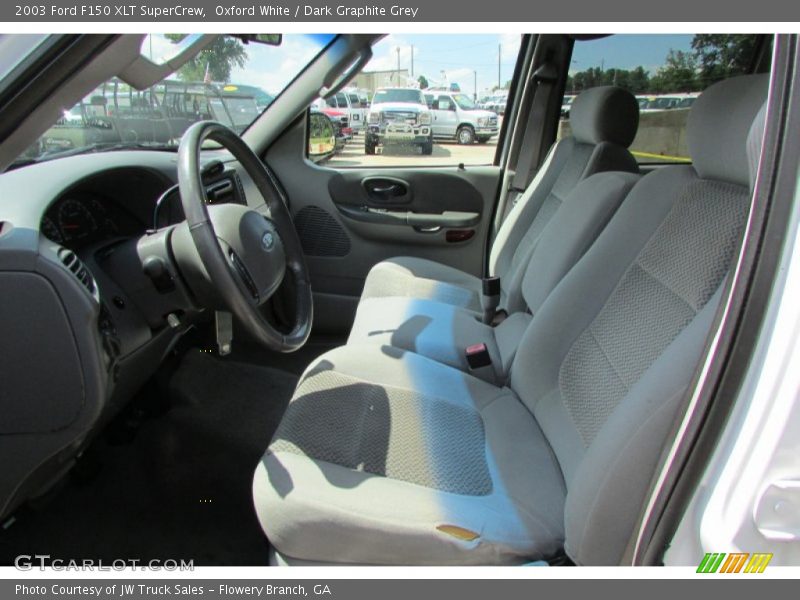 Oxford White / Dark Graphite Grey 2003 Ford F150 XLT SuperCrew
