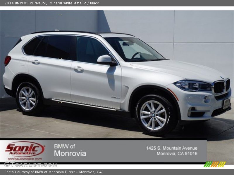 Mineral White Metallic / Black 2014 BMW X5 xDrive35i