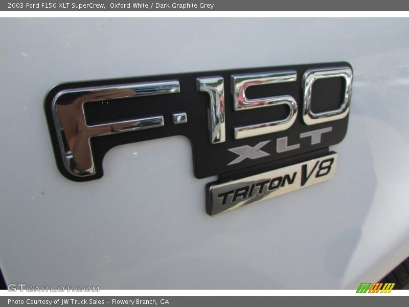 Oxford White / Dark Graphite Grey 2003 Ford F150 XLT SuperCrew