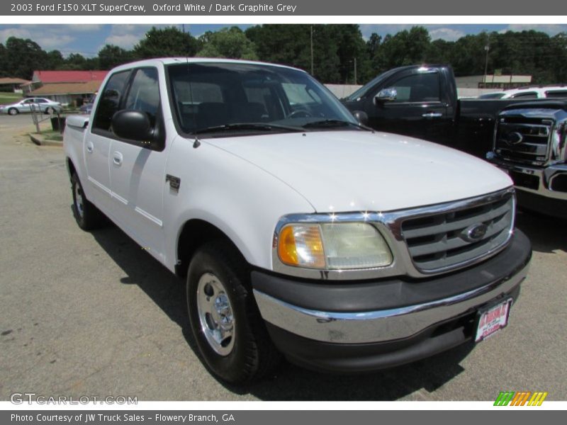 Oxford White / Dark Graphite Grey 2003 Ford F150 XLT SuperCrew