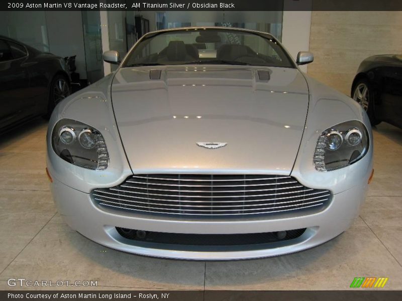 AM Titanium Silver / Obsidian Black 2009 Aston Martin V8 Vantage Roadster