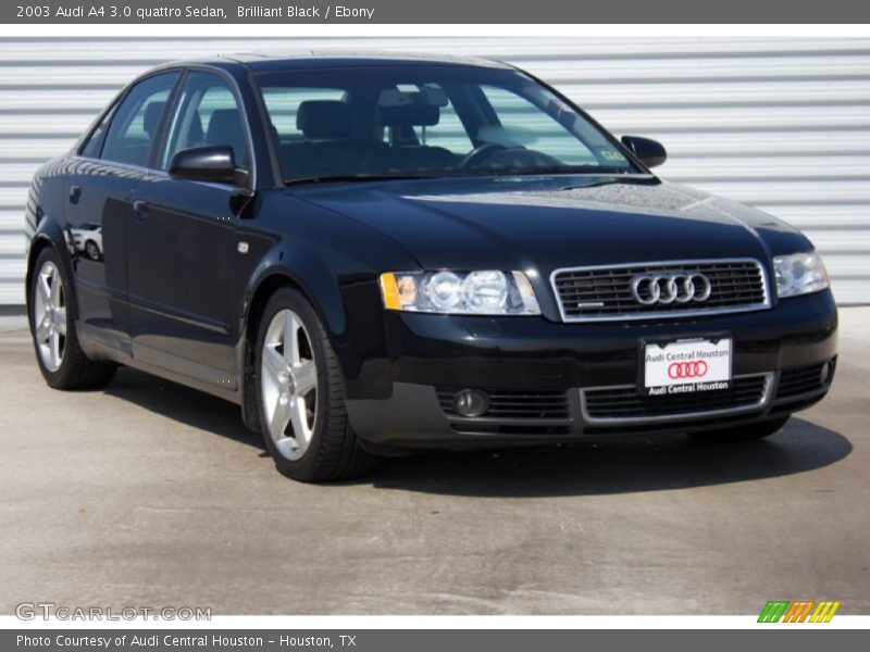 Brilliant Black / Ebony 2003 Audi A4 3.0 quattro Sedan