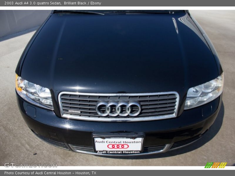 Brilliant Black / Ebony 2003 Audi A4 3.0 quattro Sedan