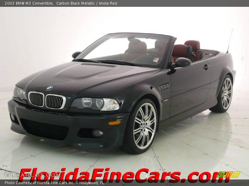 Carbon Black Metallic / Imola Red 2003 BMW M3 Convertible
