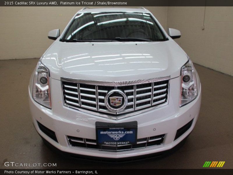 Platinum Ice Tricoat / Shale/Brownstone 2015 Cadillac SRX Luxury AWD