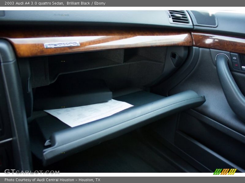 Brilliant Black / Ebony 2003 Audi A4 3.0 quattro Sedan