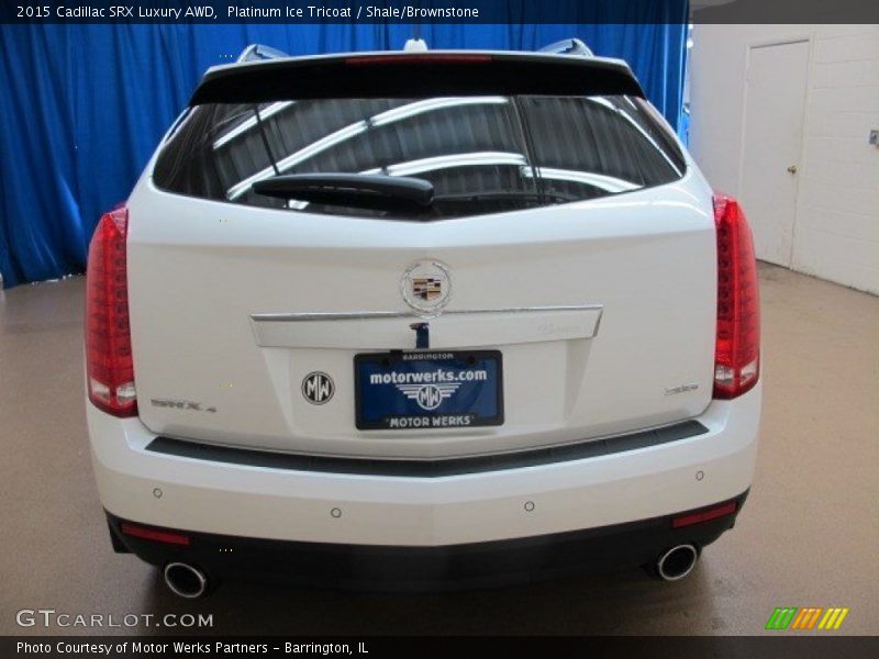 Platinum Ice Tricoat / Shale/Brownstone 2015 Cadillac SRX Luxury AWD