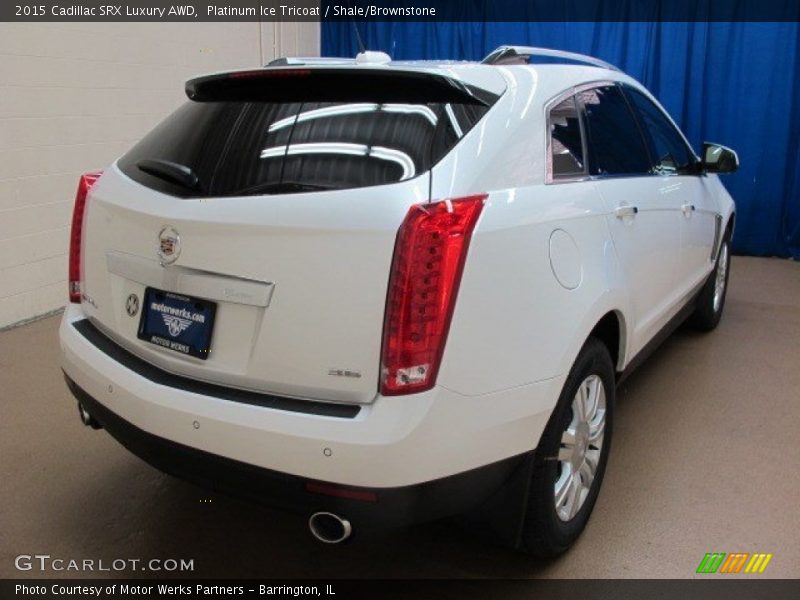 Platinum Ice Tricoat / Shale/Brownstone 2015 Cadillac SRX Luxury AWD