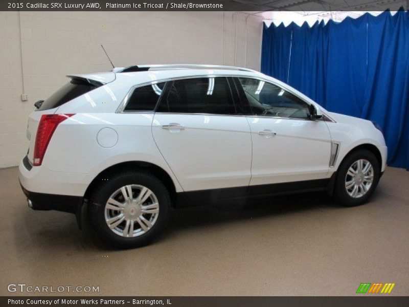 Platinum Ice Tricoat / Shale/Brownstone 2015 Cadillac SRX Luxury AWD