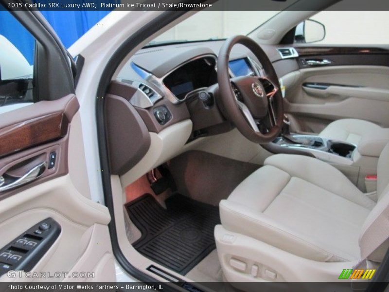 Platinum Ice Tricoat / Shale/Brownstone 2015 Cadillac SRX Luxury AWD