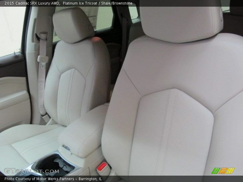 Platinum Ice Tricoat / Shale/Brownstone 2015 Cadillac SRX Luxury AWD