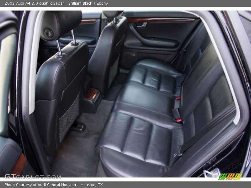 Rear Seat of 2003 A4 3.0 quattro Sedan