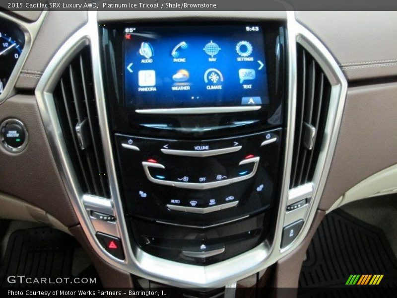 Platinum Ice Tricoat / Shale/Brownstone 2015 Cadillac SRX Luxury AWD