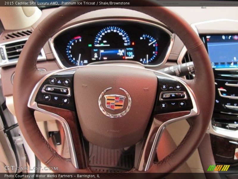 Platinum Ice Tricoat / Shale/Brownstone 2015 Cadillac SRX Luxury AWD