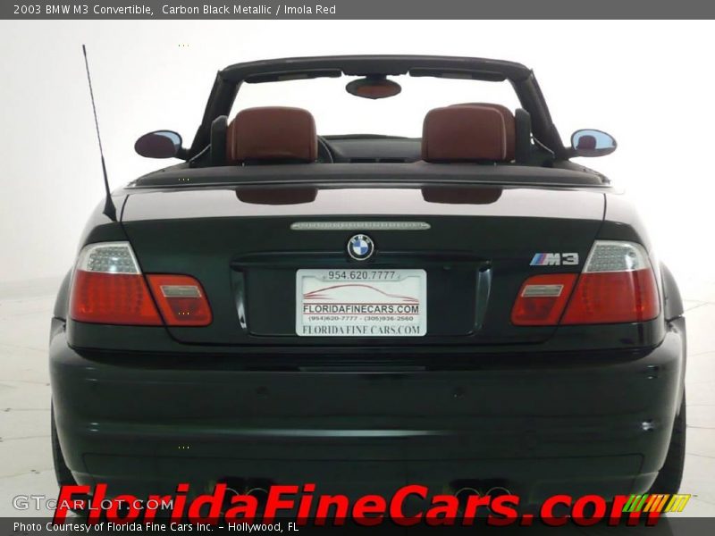 Carbon Black Metallic / Imola Red 2003 BMW M3 Convertible