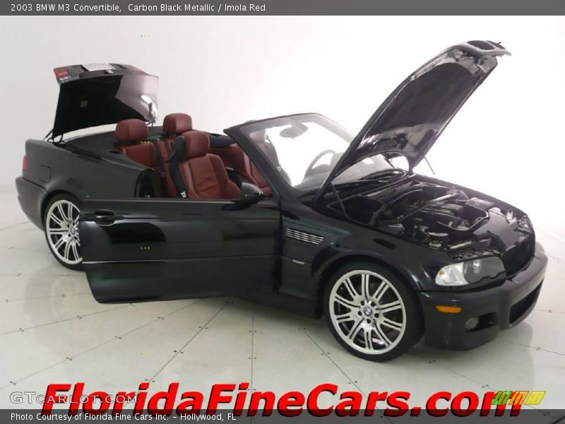 Carbon Black Metallic / Imola Red 2003 BMW M3 Convertible