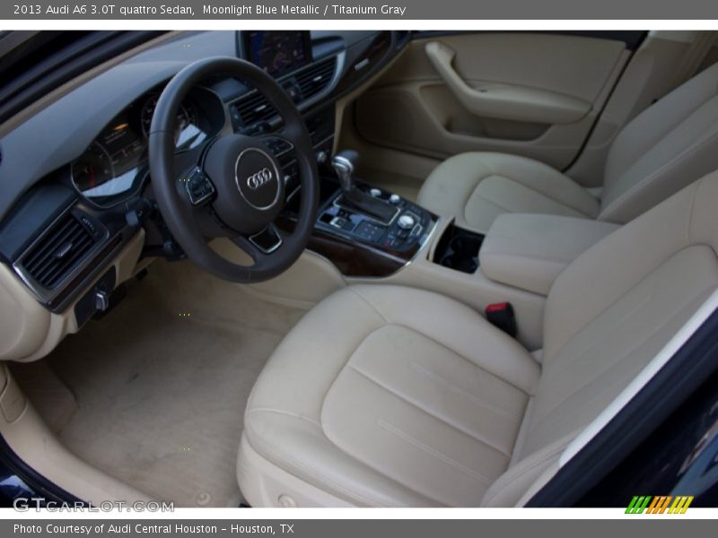 Moonlight Blue Metallic / Titanium Gray 2013 Audi A6 3.0T quattro Sedan