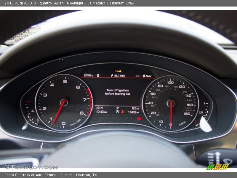 Moonlight Blue Metallic / Titanium Gray 2013 Audi A6 3.0T quattro Sedan