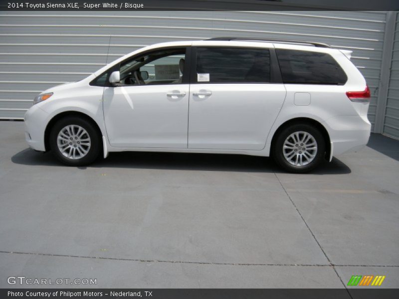 Super White / Bisque 2014 Toyota Sienna XLE